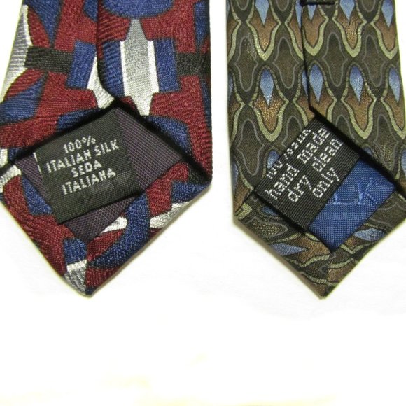 Bundle of 2 Silk Ties Stafford Carlos Devenezia - Picture 3 of 3